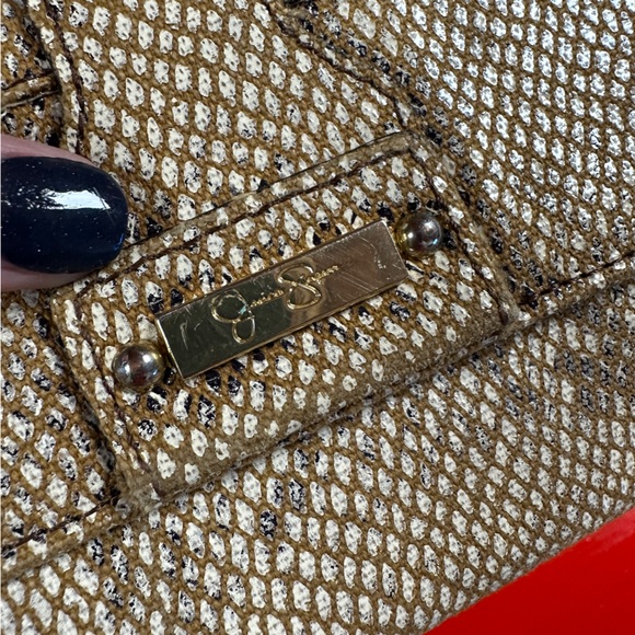 JESSICA SIMPSON ANIMAL SNAKE PRINT TRIFOLD WALLET COIN ZIPPER CARD HOLDER - Picture 7 of 7